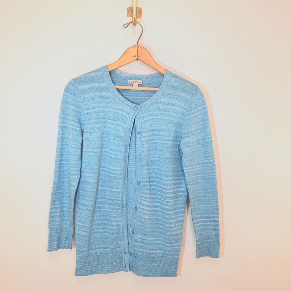 Blue Cardigan Sweater
